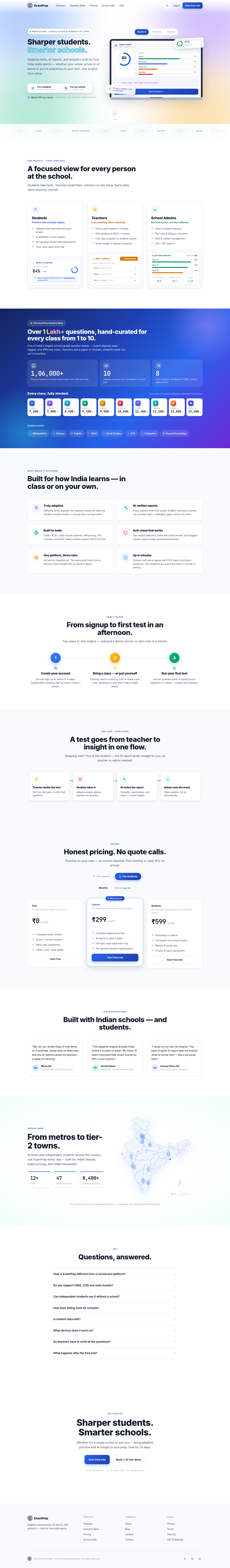 Marketing landing page