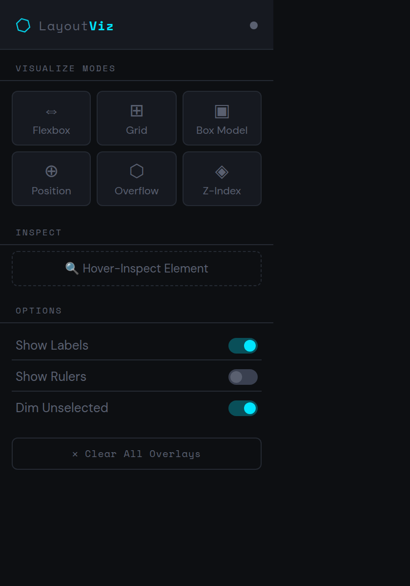 CSS Layout Visualizer popup
